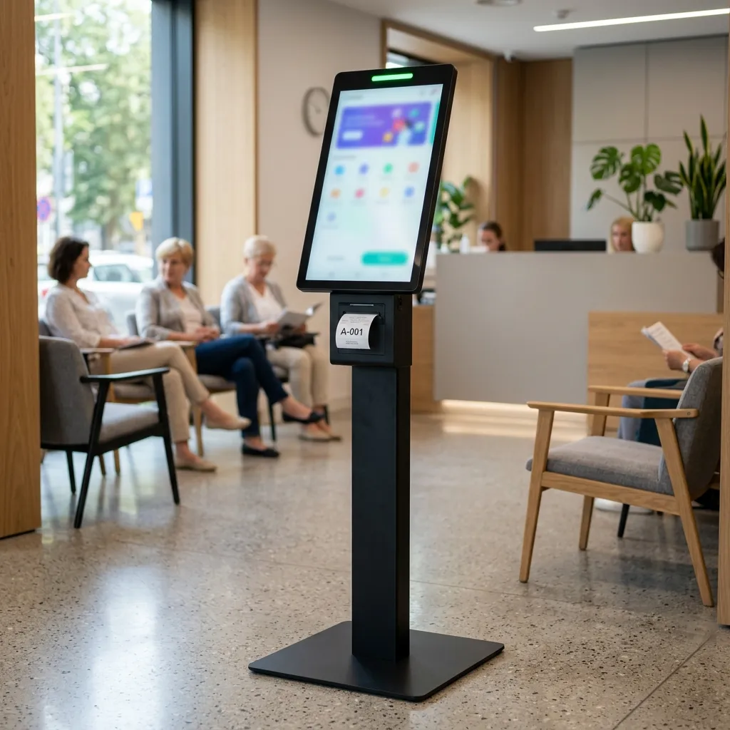 Nowoczesny system kolejkowy i poczekalnia